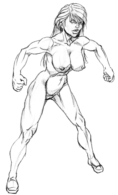 Supergirl: Fighting Stance, WIP (NSFW)